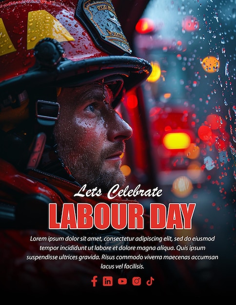 Labor Day Bash Editable Invitation Design for Celebrating Workers