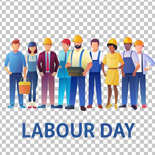 PSD labor day illustration