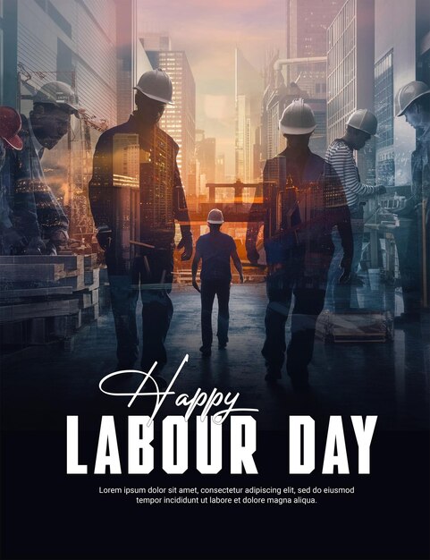 PSD labor day social media banner