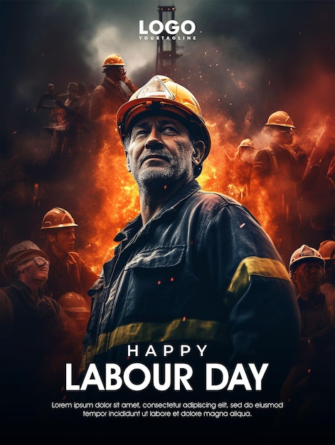 labor day social media post poster design