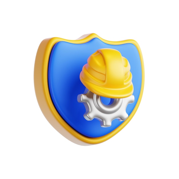 PSD labor insurance symbol 3d icon