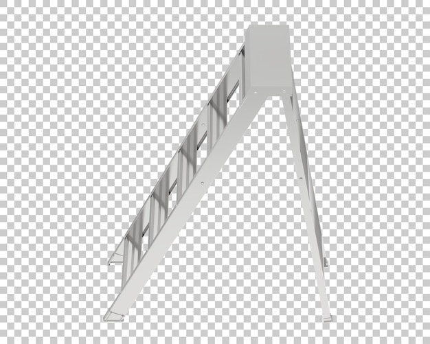 Ladder isolated on transparent background 3d rendering illustration