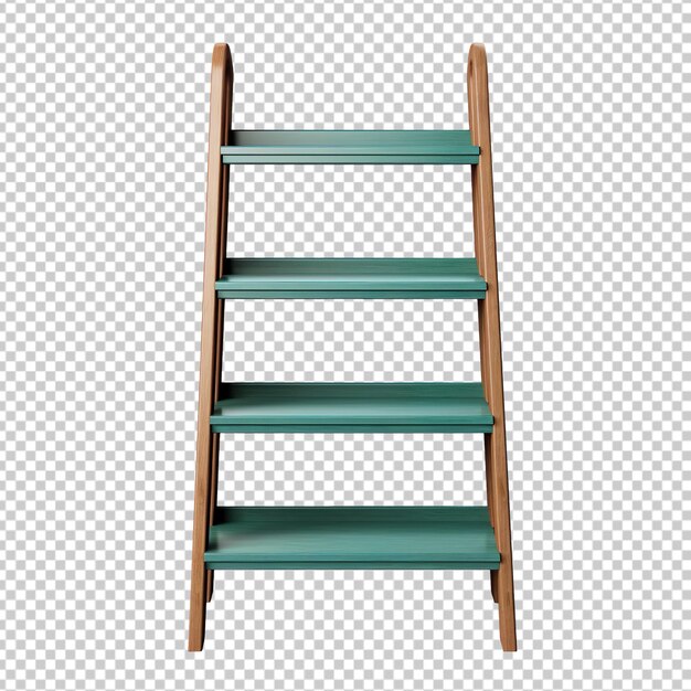 PSD ladder shelf isolated on transparent background