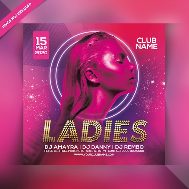 Ladies night party flyer