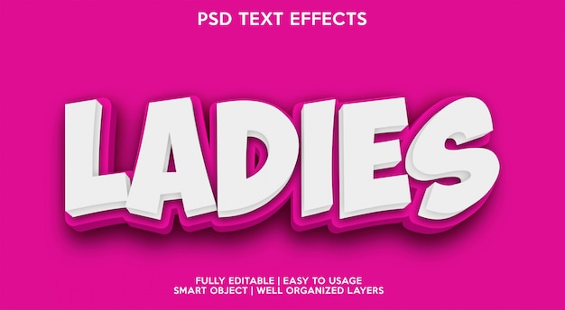 Ladies Text Effect Template