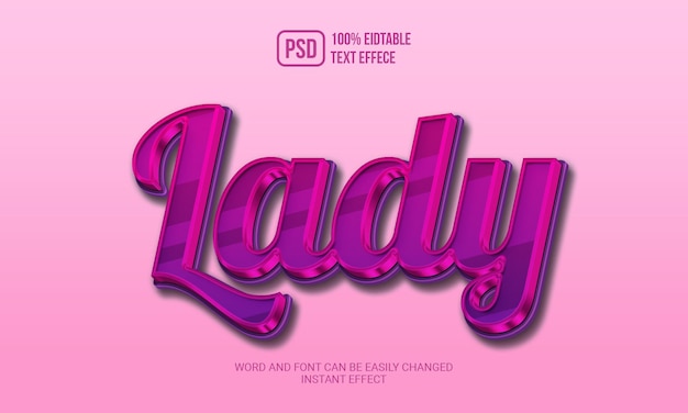 Lady text style effect