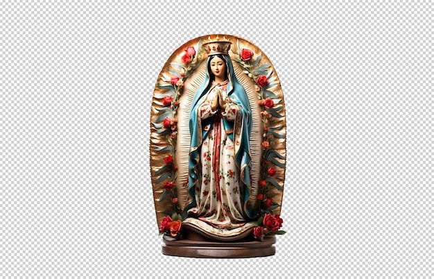 Lady or Virgen de Guadalupe Background Isolated