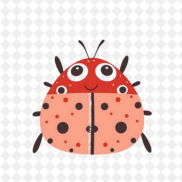 a ladybug with a big eyes and a big smile