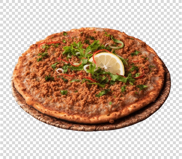 PSD lahmacun on transparent background