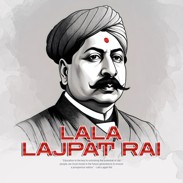 Lala rajpat rai Jayanti Celebration Social media post template banner