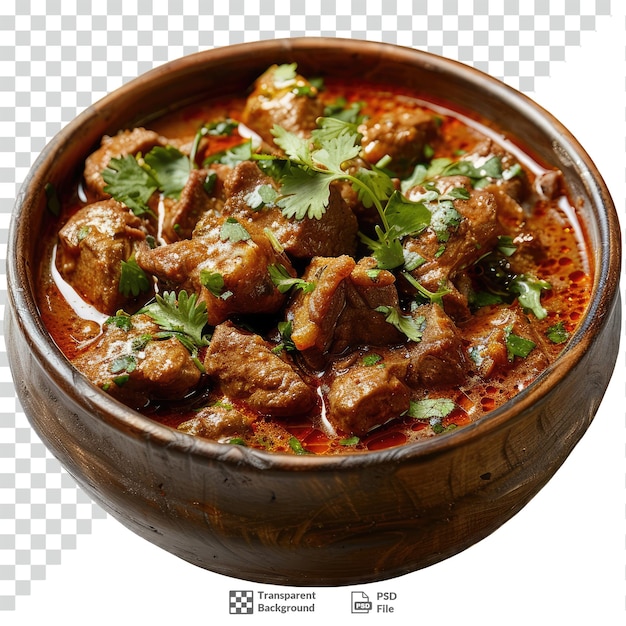 PSD lamb curry transparent background