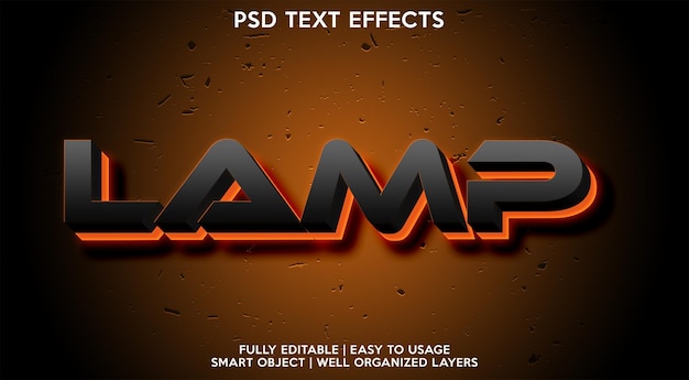 Lamp text effect