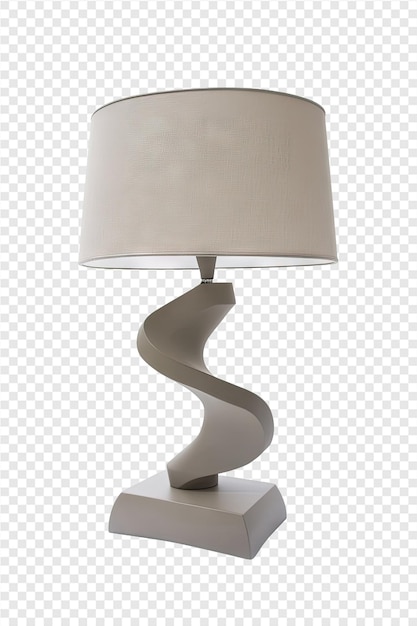 PSD a lamp with a curved base and a curved metal base