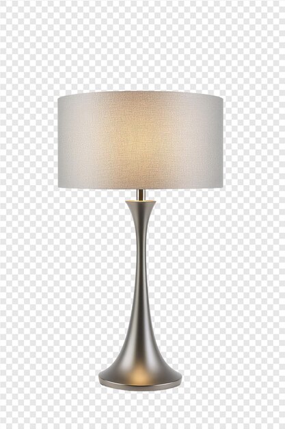 PSD a lamp with a gold base and a white shade