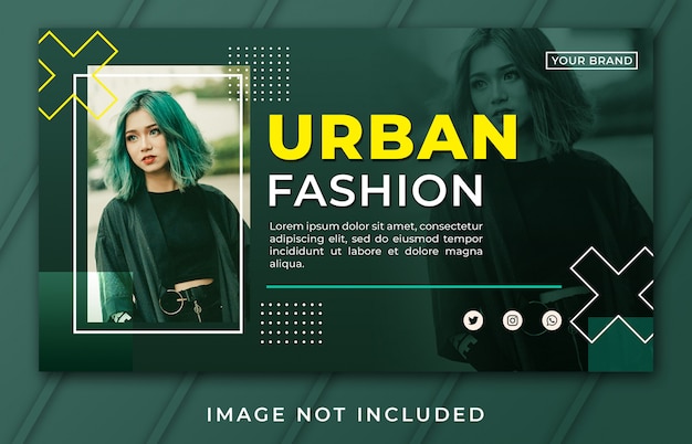 Landing page banner urban fashion template