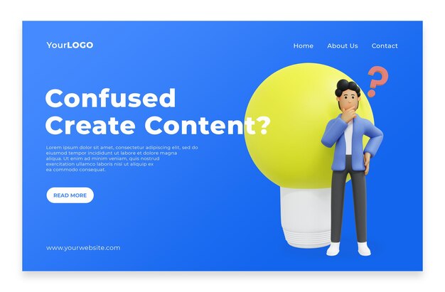 PSD landing page men think of ideas for content home page premium psd