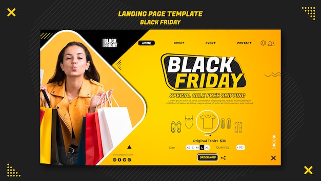 Landing page template for black friday clearance