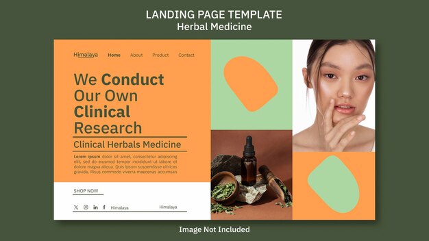 Landing page template Herbal medicine