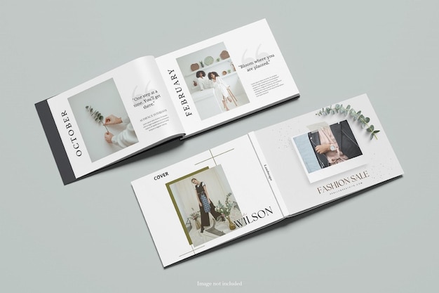 landscape book mockup