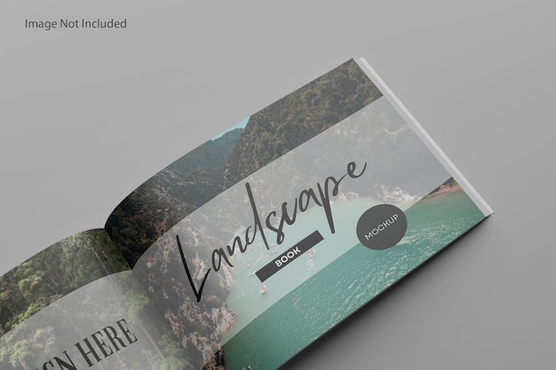 Landscape book mockup