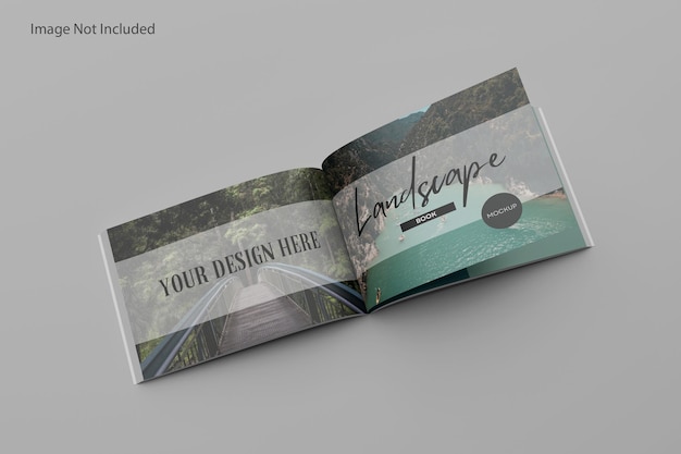 Landscape book mockup