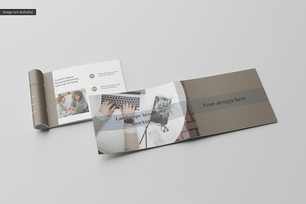 Landscape brochure mockup