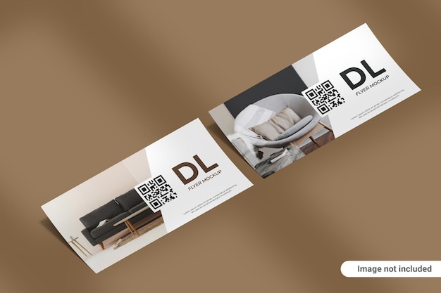 PSD landscape dl flyer mockup