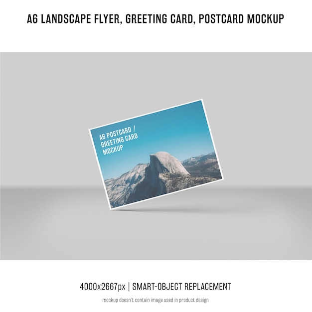 Landscape Flyer, Postcard, Greeting Card Mockup