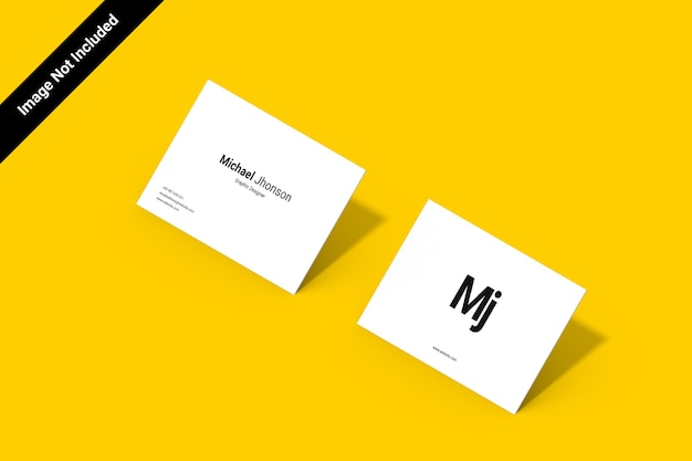 Landscape isomatric business card mockup