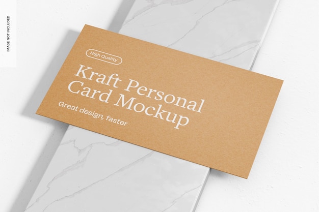 Landscape Kraft Personal Card Mockup Perspective