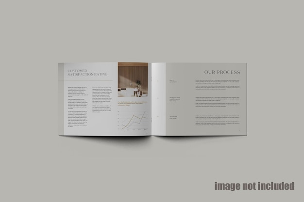 Landscape magazine or catalog mocku