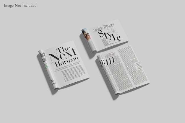 Landscape And magazines mockup