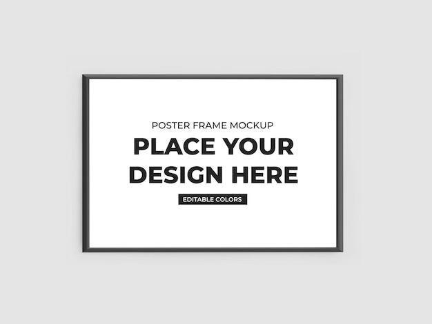 Landscape Poster Frame Mockup Template PSD