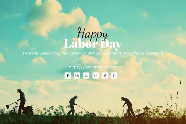 Landscaper labor day concept