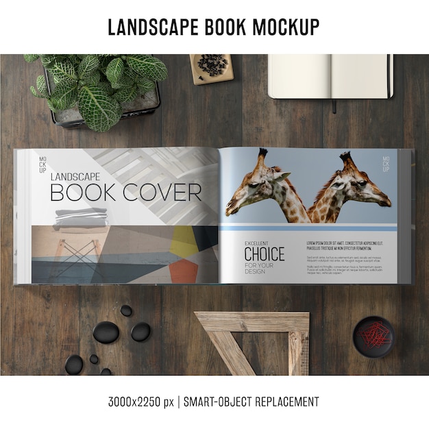 Lanscape book mockup