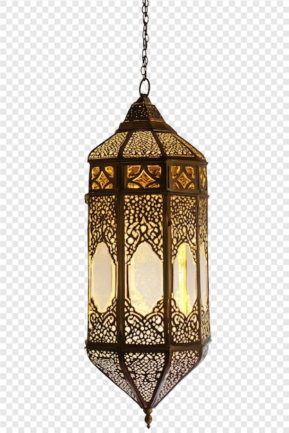 PSD a lantern with a gold pattern