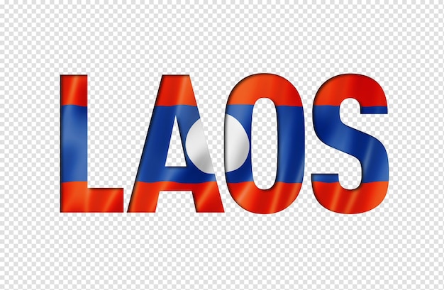 Laos flag text font