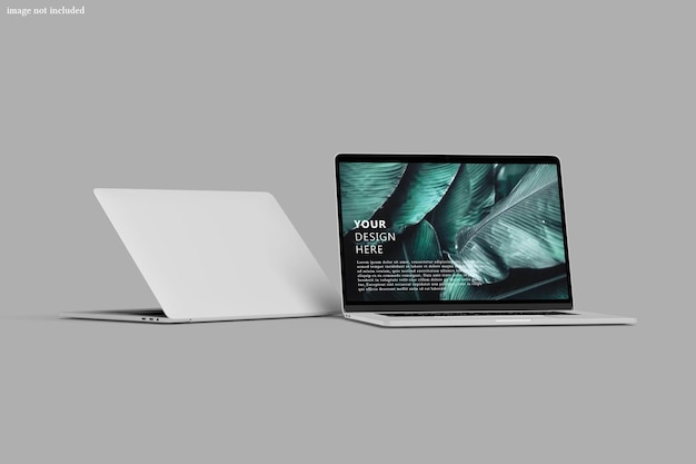 Laptop digital device screen mockup