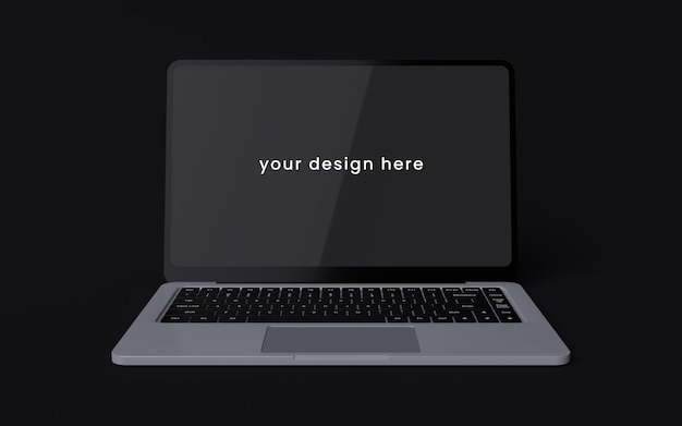 Laptop front view mockup