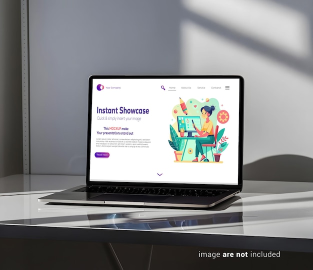 PSD laptop mockup design