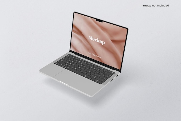 Laptop  Mockup high view angle