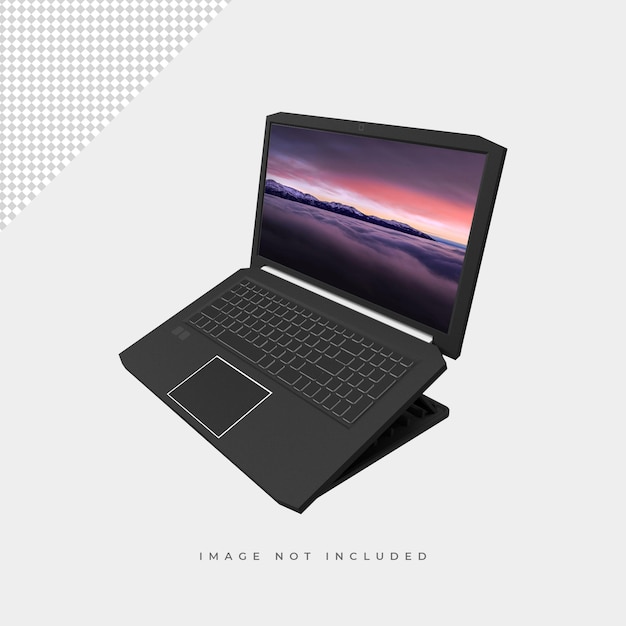 Laptop mockup isolated rendering