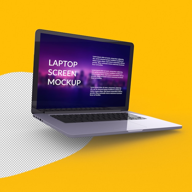 Laptop Mockup Isolated