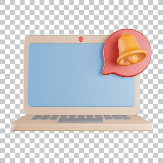 Laptop Notification 3D Icon