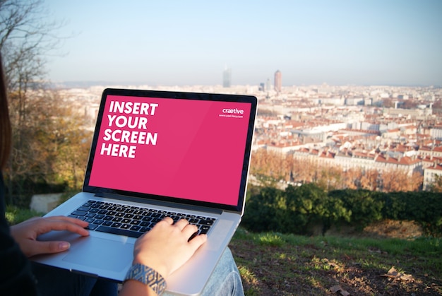 Laptop screen mock up design