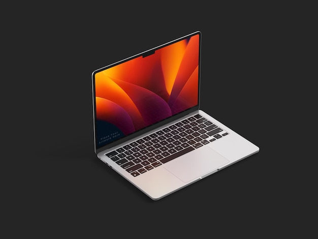 PSD laptop screen mockup design