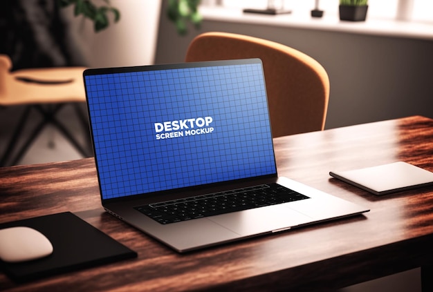 Laptop screen mockup design