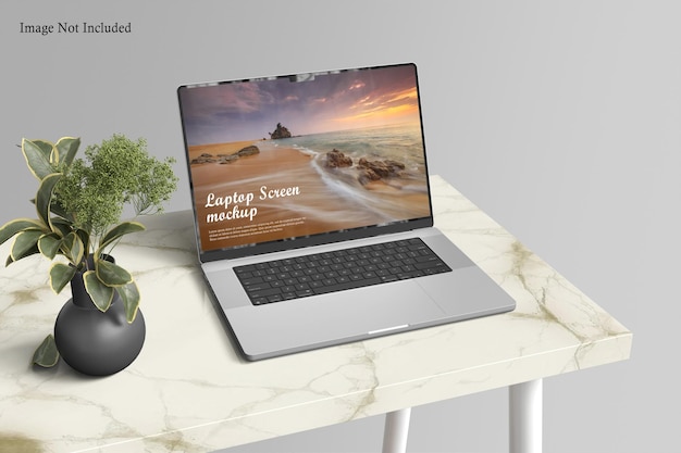 Laptop screen mockup