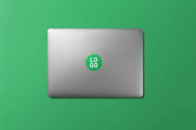 Laptop Sticker mockup  Logo sticker on laptop mockup