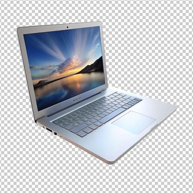 laptop on a white background 3d rendering comput